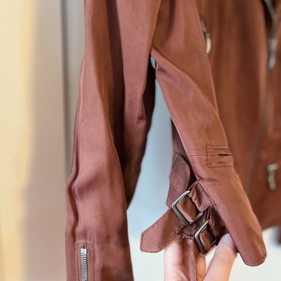 Club Monaco Rust Moto Jacket in Size M - Picture 3 of 3